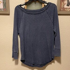 Mossy Oak Women's Heathered Blue Long Sleeve Tee